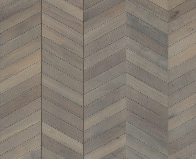 Grey Oiled Vintage Oak Chevron Parquet Flooring - Image 3