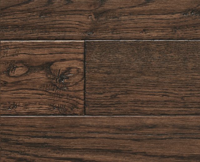 Antique Stained Oak Hand Scraped Hardwood Solid Flooring - Image 2