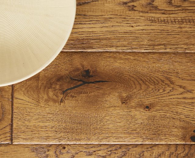 Antique Tuscan Stained Lacquered Oak Hand Scraped Hardwood Engineered Wood Flooring - Image 2
