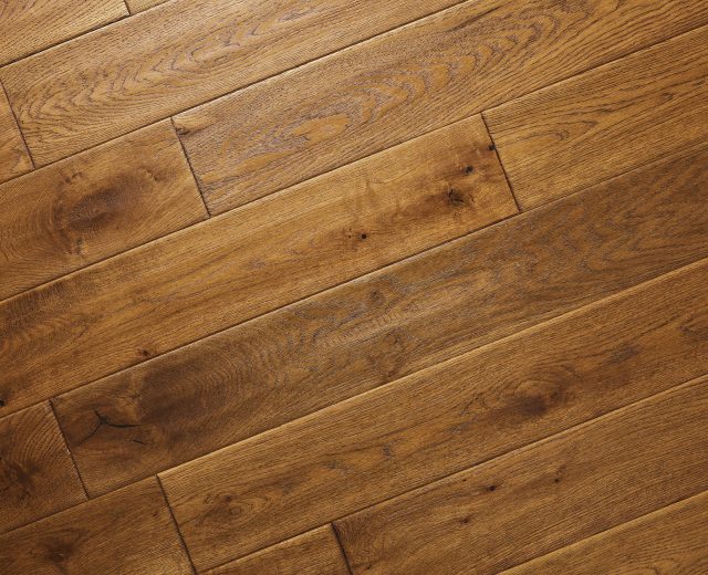 Antique Tuscan Stained Oiled Oak Hand Scraped Hardwood Engineered Wood Flooring - Image 3