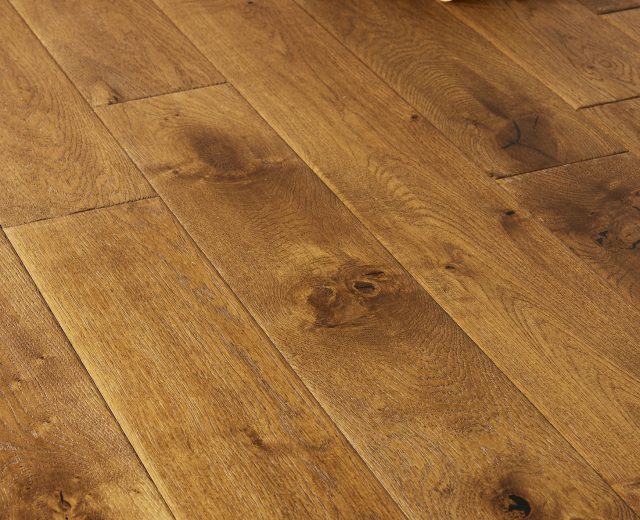 Antique Tuscan Stained Oiled Oak Hand Scraped Hardwood Engineered Wood Flooring - Image 4