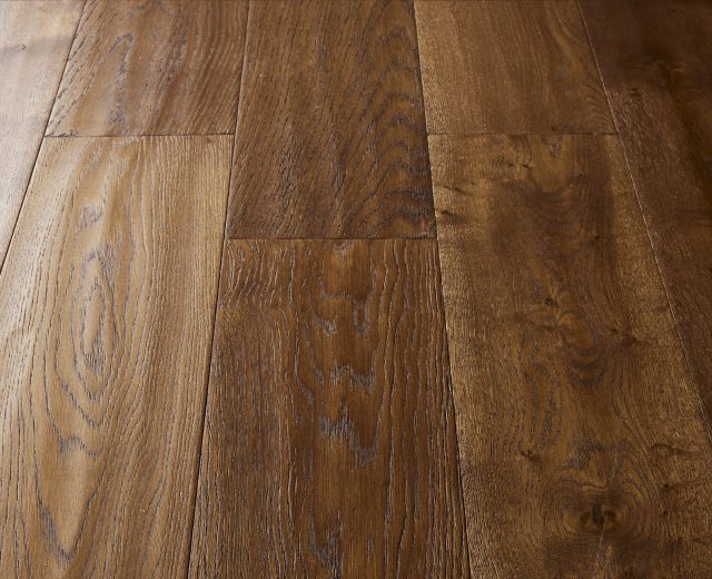 Cognac Stained Oiled Oak Hand Scraped Hardwood - Image 4