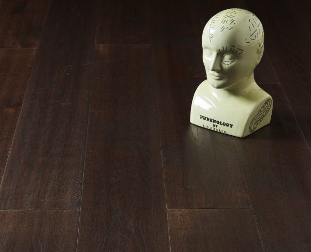 Chocolate Stained Oiled Oak Hand Scraped Hardwood - Image 4
