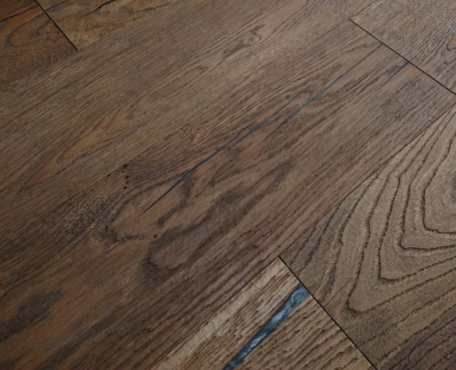 Kentmere Whiskey Stained Oak Heavy Brushed Hardwax Hardwood Engineered Wood Flooring - Image 3