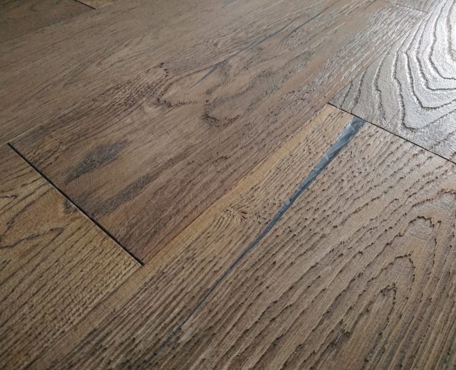 Kentmere Whiskey Stained Oak Heavy Brushed Hardwax Hardwood Engineered Wood Flooring - Image 5