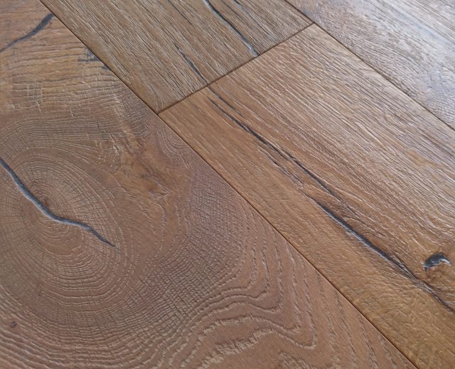 Keswick Raw -Smoked Oak Heavy Brushed Hardwax Hardwood Engineered Wood Flooring - Image 5