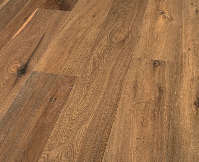 Maine Smoked Oak Rustic Heavy Brushed Oiled Handscraped Engineered Hardwood Flooring - Image 4