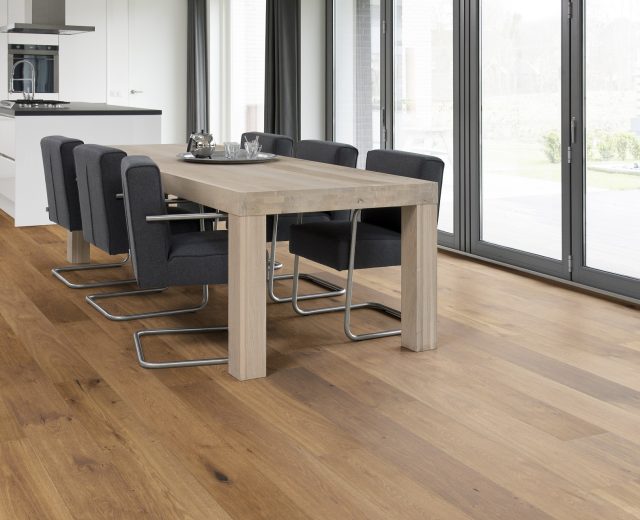 Valkenburg Smoked Natural Rustic Brushed Oiled Oak Dual-Width Engineered Hardwood Flooring - Image 2