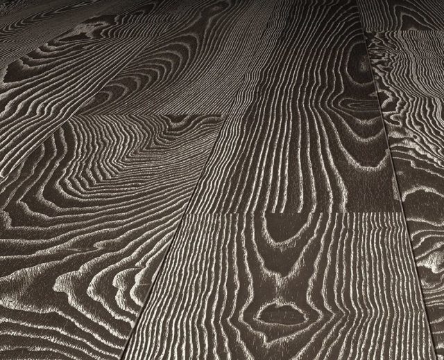 Burnt Umber Stained Ash Brushed Oiled Engineered Hardwood Flooring - Image 4