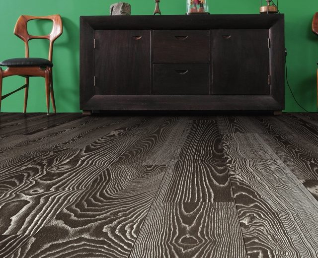 Burnt Umber Stained Ash Brushed Oiled Engineered Hardwood Flooring - Image 5