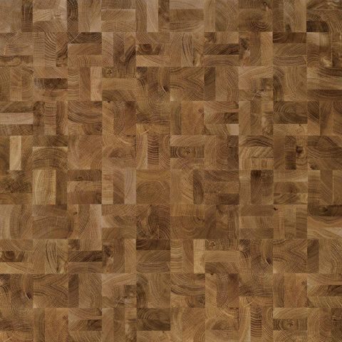 End Grain Oak Natural 3 Block Mosaic Parquet Flooring