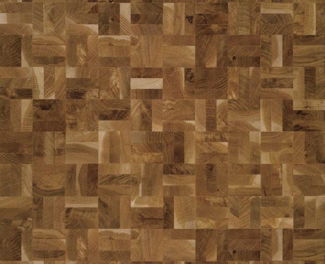 End Grain Oak Rustic 3 Block Mosaic Parquet Flooring