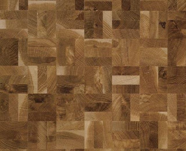 End Grain Oak Rustic 3 Block Mosaic Parquet Flooring - Image 2