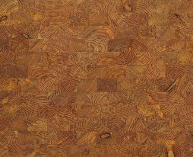 Larch End Grain Natural Block Parquet Flooring