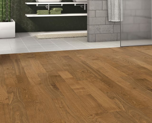 Smoked Oak SPA Bathroom Wood Flooring - Image 2