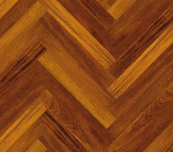Merbau Herringbone Parquet Lacquered Hardwood Floor