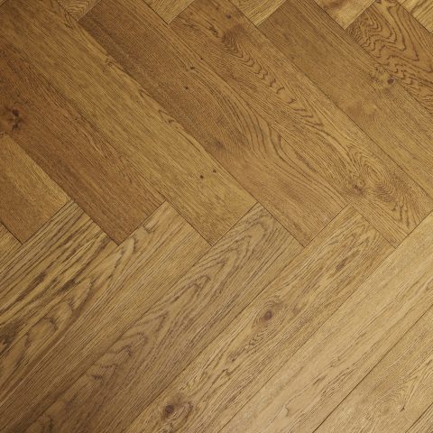 Antique Rustic Oak Oiled Hand-scraped Herringbone Engineered Parquet Block