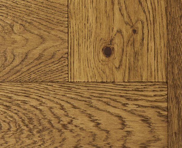 Antique Rustic Oak Oiled Hand-scraped Herringbone Engineered Parquet Block - Image 3
