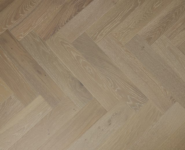 Grey Natural Oak Oiled Brushed Herringbone Engineered Parquet Block