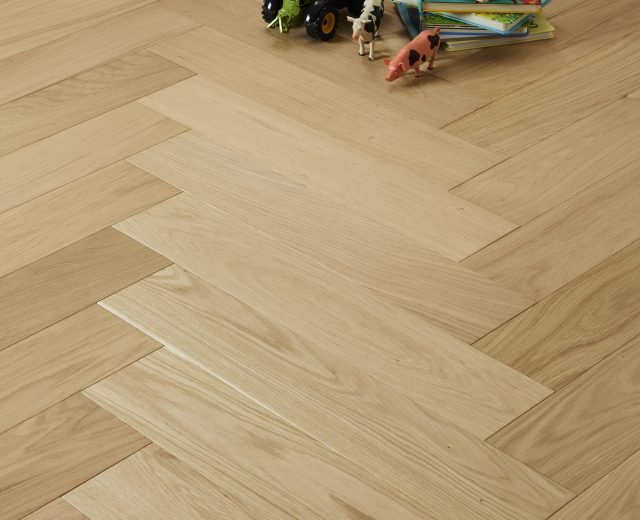 Raw Silk Natural Oak Invisible Lacquered Herringbone Engineered Parquet Block - Image 2