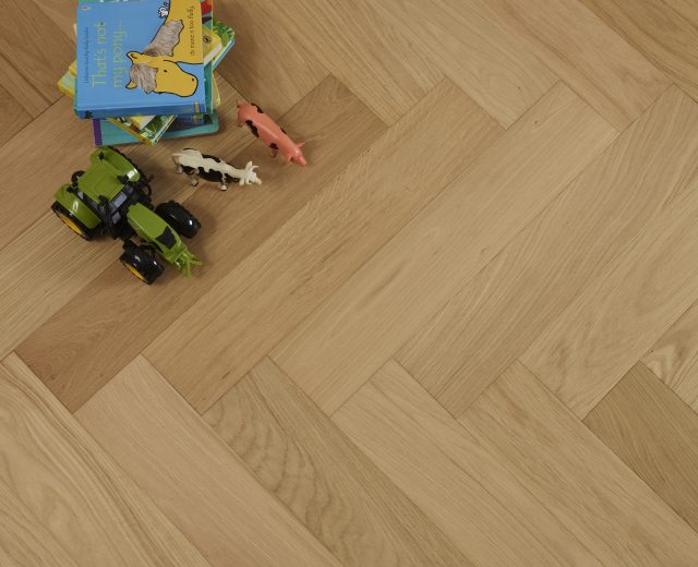 Raw Silk Natural Oak Invisible Lacquered Herringbone Engineered Parquet Block - Image 3