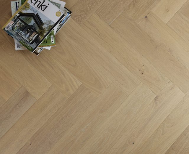 White Natural Oak Oiled Herringbone Engineered Parquet Block - Image 2