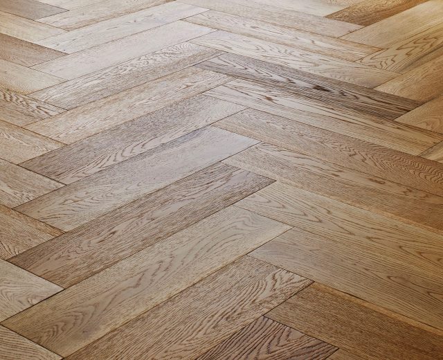 Brushed Natural Oak UV-Oiled Herringbone Engineered Parquet Block - Image 3