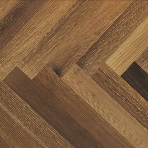 Lincoln Smoked Oak Herringbone Parquet Hardwood Floor