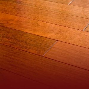 A Shiny Solid Wood Padouk Floor
