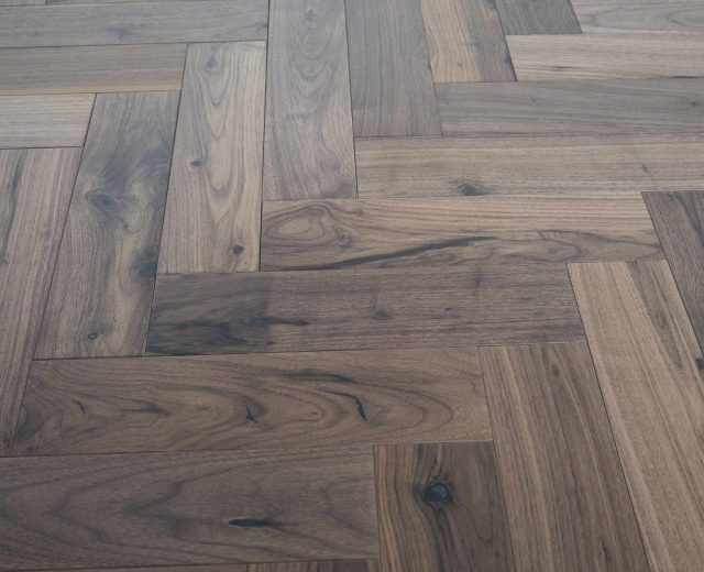 American Black Walnut UV Oiled Engineered Parquet Herringbone - Image 3