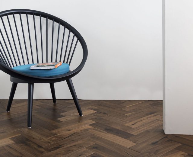 American Black Walnut UV Oiled Engineered Parquet Herringbone - Image 4