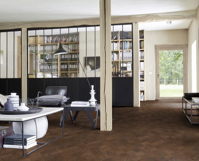 Berlin Stained Oak Small Cube Block Parquet Flooring - Image 3