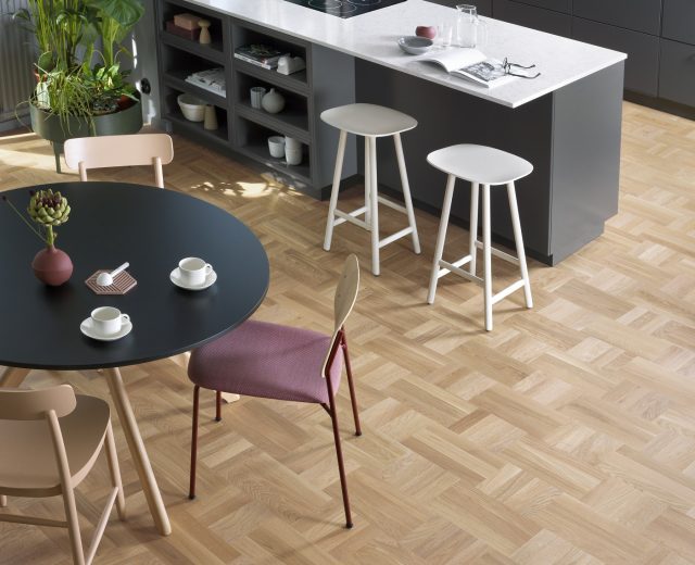 Dansk Stained Oak Drie-Vier Dutch Weave- Parquet Flooring - Image 2