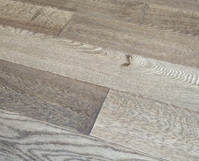 Golden Hickory Stained Oak Hand Scraped Engineered Hardwood Flooring - Image 2