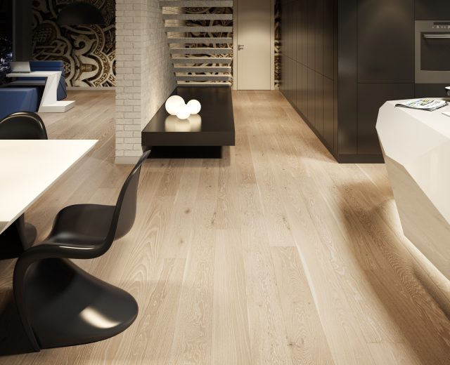 Aosta Oak Grey Wash Brushed Lacquered Engineered Hardwood Flooring - Image 3