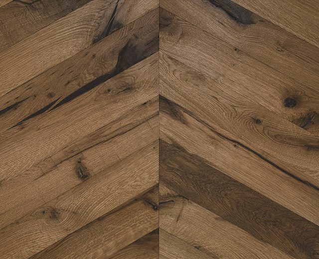 Pimlico Smoked Oak Natural Oiled Reclaimed Chevron Engineered Hardwood Flooring