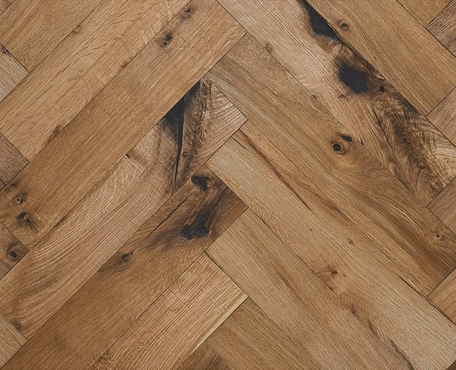 Limehouse Oak Natural Oiled Reclaimed Herringbone Engineered Hardwood Flooring