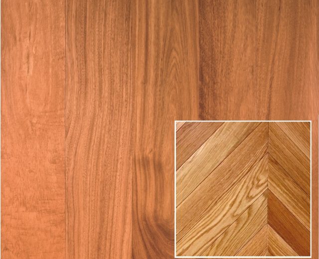 Doussie Prime 500mm Parquet Chevron Block