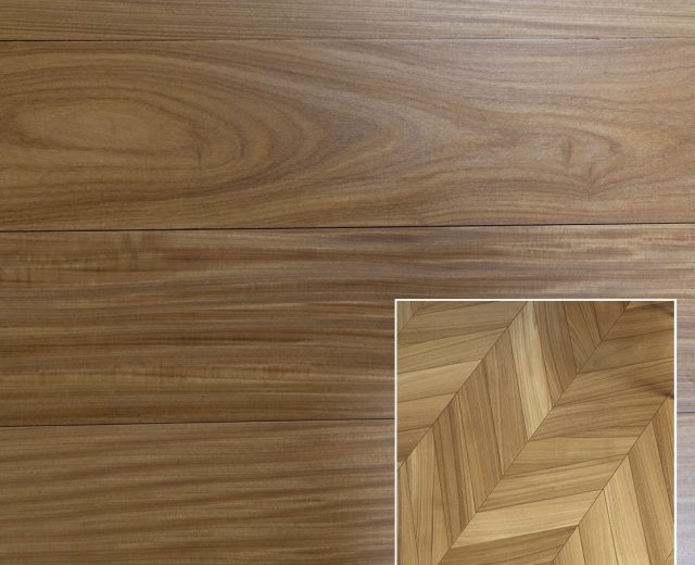 Afrormosia Prime 500mm Parquet Chevron Block