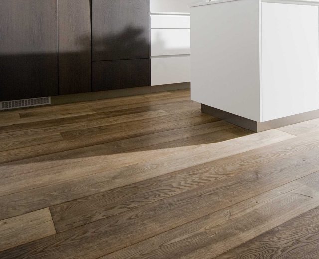 Ozark Forest Burnt and Stained Oak Brushed Multi-Width Engineered Hardwood Flooring - Image 4