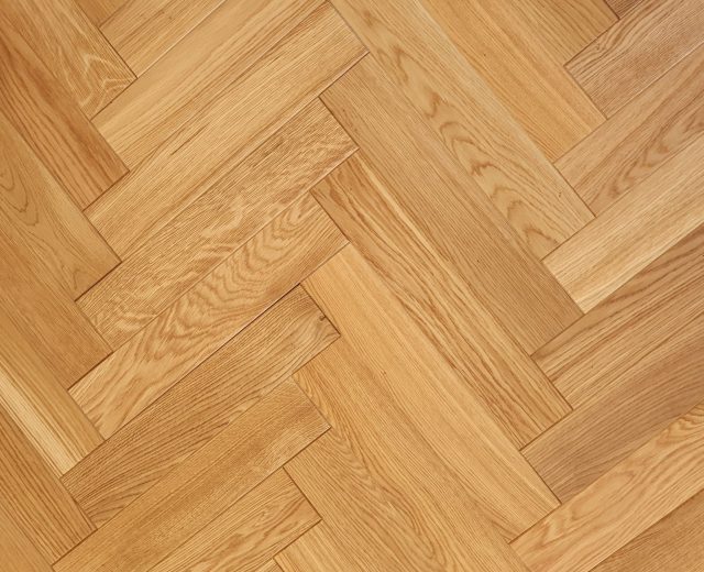 Salisbury Oak Brushed Lacquered Herringbone Parquet Hardwood Floor
