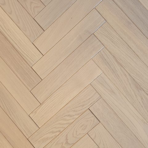 Canterbury Oak Brushed Oiled Herringbone Parquet Hardwood Floor