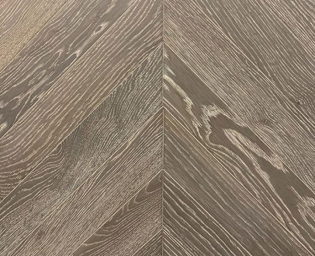 Treviso Stained Oak Brushed UV Oiled Chevron Parquet Flooring