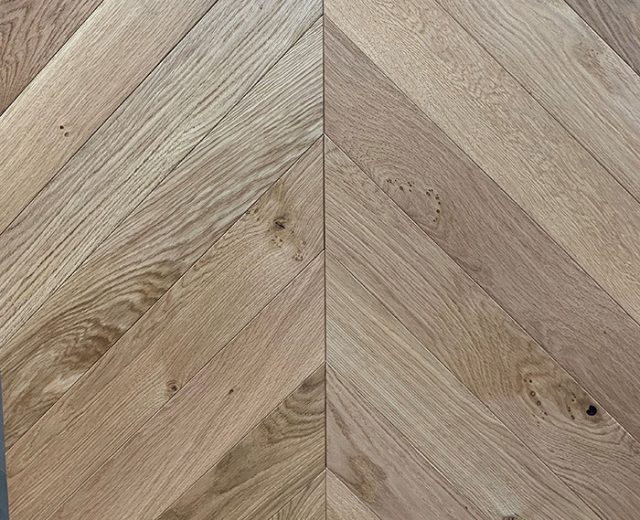 Amalfi Naturale Oak Brushed UV Oiled Chevron Parquet Flooring