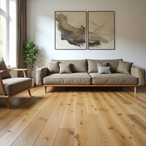 Edinburgh Rustic Oak  Brushed & Matt Lacquered Hardwood Engineered Wood Flooring