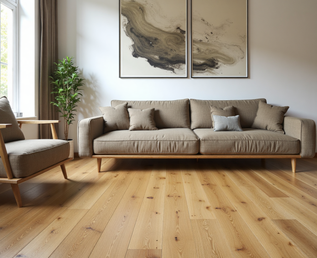 Edinburgh Rustic Oak  Brushed & Matt Lacquered Hardwood Engineered Wood Flooring
