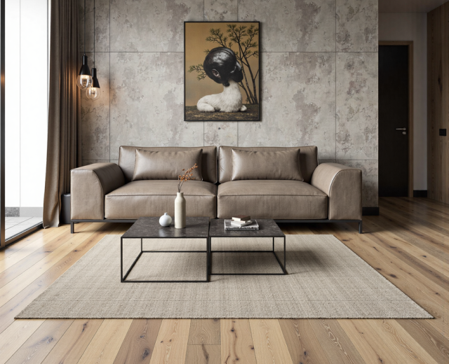 Dunnottar Rustic Oak  Brushed & Matt Lacquered Hardwood Engineered Wood Flooring