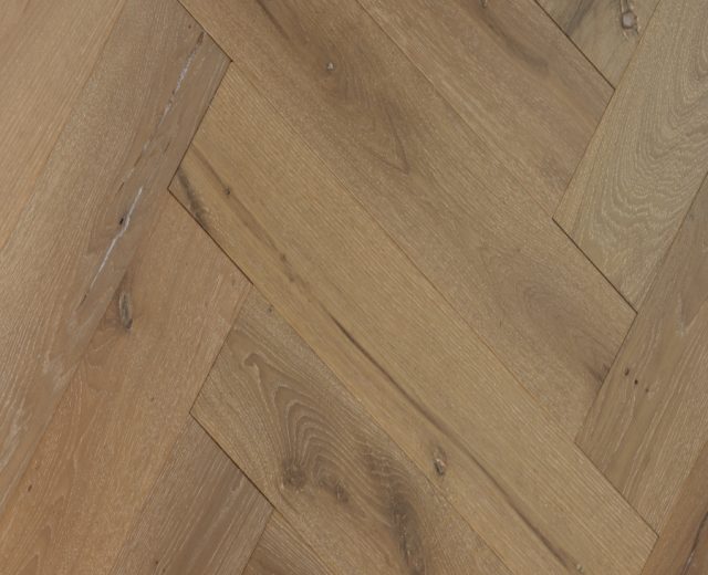Edinburgh Rustic Oak  Brushed & Matt Lacquered Engineered Herringbone Wood Flooring - Image 2