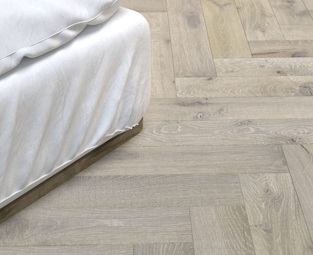 Dunnottar Rustic Oak  Brushed & Matt Lacquered  Engineered Herringbone Wood Flooring - Image 2