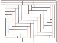 Diagonal Herringbone & Border